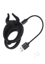 Zero Tolerance Raging Bull Silicone Dual Cock Ring Black - Image 3