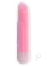 Shine On Light-Up Rechargeable Bullet White Pink vibrant pink compact vibrator with soft illumination.