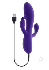Selopa Triple Tickle 3-Point Stimulation Vibrator Purple with USB charging cable