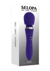 Selopa Merlin Silicone Wand Vibrator Purple/Silver