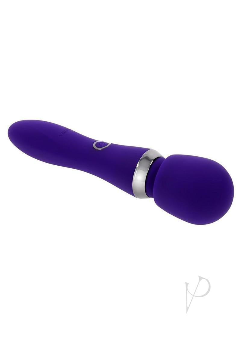 Selopa Merlin Silicone Wand Vibrator Purple/Silver - Image 2