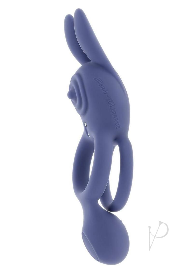 Zero Tolerance Naughty Bunny Vibrating Cock Ring Purple - Image 3