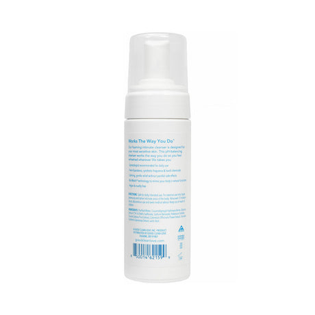 Good Clean Love Ultra Sensitive Foaming Feminine Wash 5 Oz back label with product details and instructions.