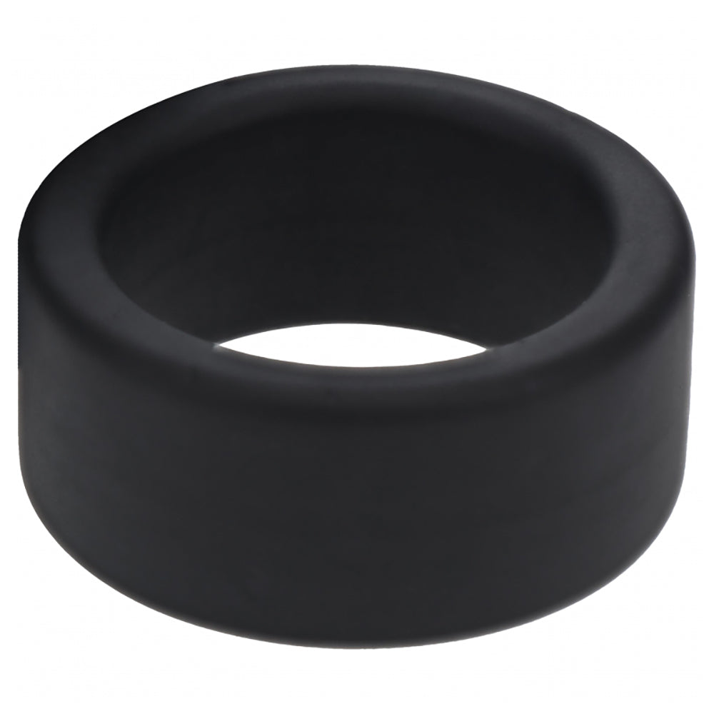 Levelz Liquid Silicone Ball Strap S 34mm Black, a flexible black ball stretcher for added tension and sensation.