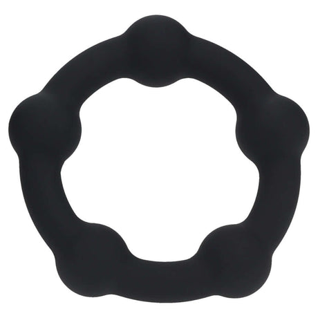 Levelz Beaded Silicone Cock Ring S 30mm Black - premium silicone ring with beaded texture for enhanced performance.