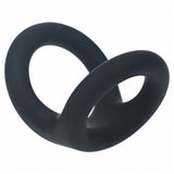 Levelz Double O Silicone Cock Ring M Black is a dual-loop silicone cock ring designed for enhanced support and performance.