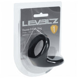 Levelz Double O Silicone Cock Ring M Black packaging displaying dual-loop design for enhanced performance.