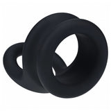 Levelz Wide Double O Silicone Cock Ring M Black, a dual-loop design for enhanced grip and longer-lasting sensations.
