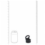 Levelz Wide Double O Silicone Cock Ring M Black shown next to a can for size comparison.