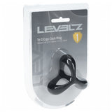 Levelz Tri O Ergo Silicone Cock Ring Black packaging showcasing ergonomic design and structured support.