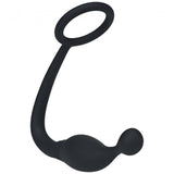 Levelz Silicone Cock Ring With Prostate Stimulator S Black designed for enhanced pleasure and tighter erections.