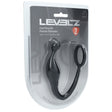 Levelz Silicone Cock Ring With Prostate Stimulator S Black packaging, showcasing premium silicone design and ergonomic features.