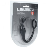 Levelz Silicone Cock Ring With Prostate Stimulator S Black packaging, showcasing premium silicone design and ergonomic features.