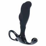 Levelz Rippled Hard Loop Silicone Prostate Massager Black designed for precise P-spot stimulation and satisfaction.