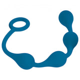 Levelz Waterdrop Silicone Anal Balls S 20mm Teal on a white background, showcasing their smooth silicone design.