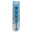 Levelz Waterdrop Silicone Anal Balls M 30mm Teal in packaging showing water droplet-shaped beads for stimulation.