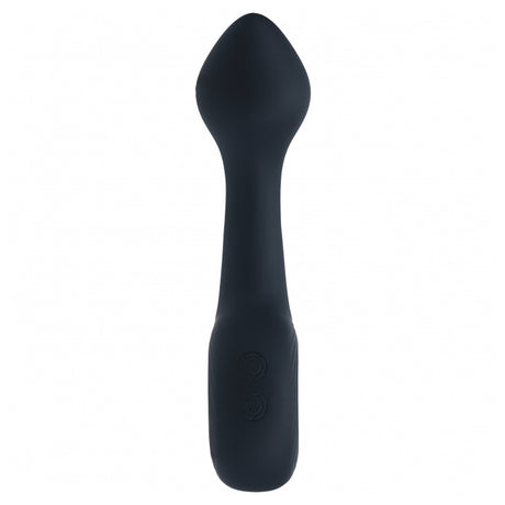 Levelz Vibrating Bulb Silicone Prostate Massager Black with rounded bulb tip for targeted pleasure.