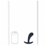 Levelz Vibrating Prostate Stimulator Anal Plug Small Black next to a soda can for scale comparison.