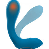 Levelz Vibrating Tapping Silicone Prostate Stimulator Teal for hands-free pleasure and targeted stimulation.