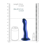 Ultra Soft Silicone Curvy G-spot Dildo 7 inch Metallic Blue - Image 3
