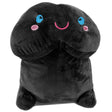 Shots Short Penis Stuffy 20 inch Black plush toy with cute facial features in soft black fabric.