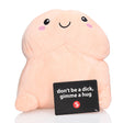 Shots Toys Short Penis Stuffy Plush 11.80 inch Flesh with hug message, quirky and funny plush toy for fun times.
