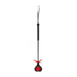 Ouch Heart Crop with Red Lace Large Black, heart-shaped riding crop for playful discipline and intimate encounters.