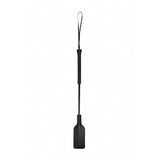 Ouch OUCH Riding Crop Large Faux Leather Black, a playful yet commanding BDSM tool for discipline and impact.