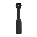Ouch Slave Reversed Leather Paddle Black, a striking black leather paddle designed for impactful play.