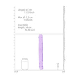 Realrock Crystal Clear Double Dong 13.4 inch Purple - Image 3