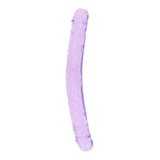 Realrock Crystal Clear Double Dong 13.4 inch Purple