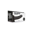 Realrock Hollow Strap-On Without Balls 6 inch Black packaging showing realistic hollow strap-on design.