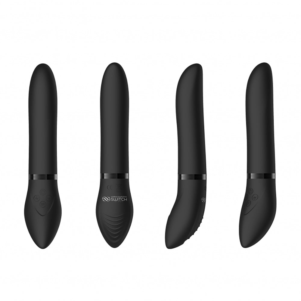 Shots Toys Pleasure Kit #4 Clitoral Vibrator Set Black four black vibrators showcasing various styles of stimulation.