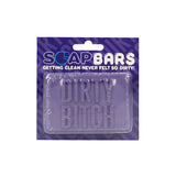 Shots Sexy Soap Bar Dirty Bitch Purple packaging with cheeky text and playful design.