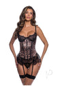 Roma Bella Small Leopard Bustier and Thong Set showcasing a stylish leopard print and lace design.
