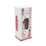 Kiiroo Titan Experience Interactive Vibrating Stroker packaging featuring graphics of models and product details.
