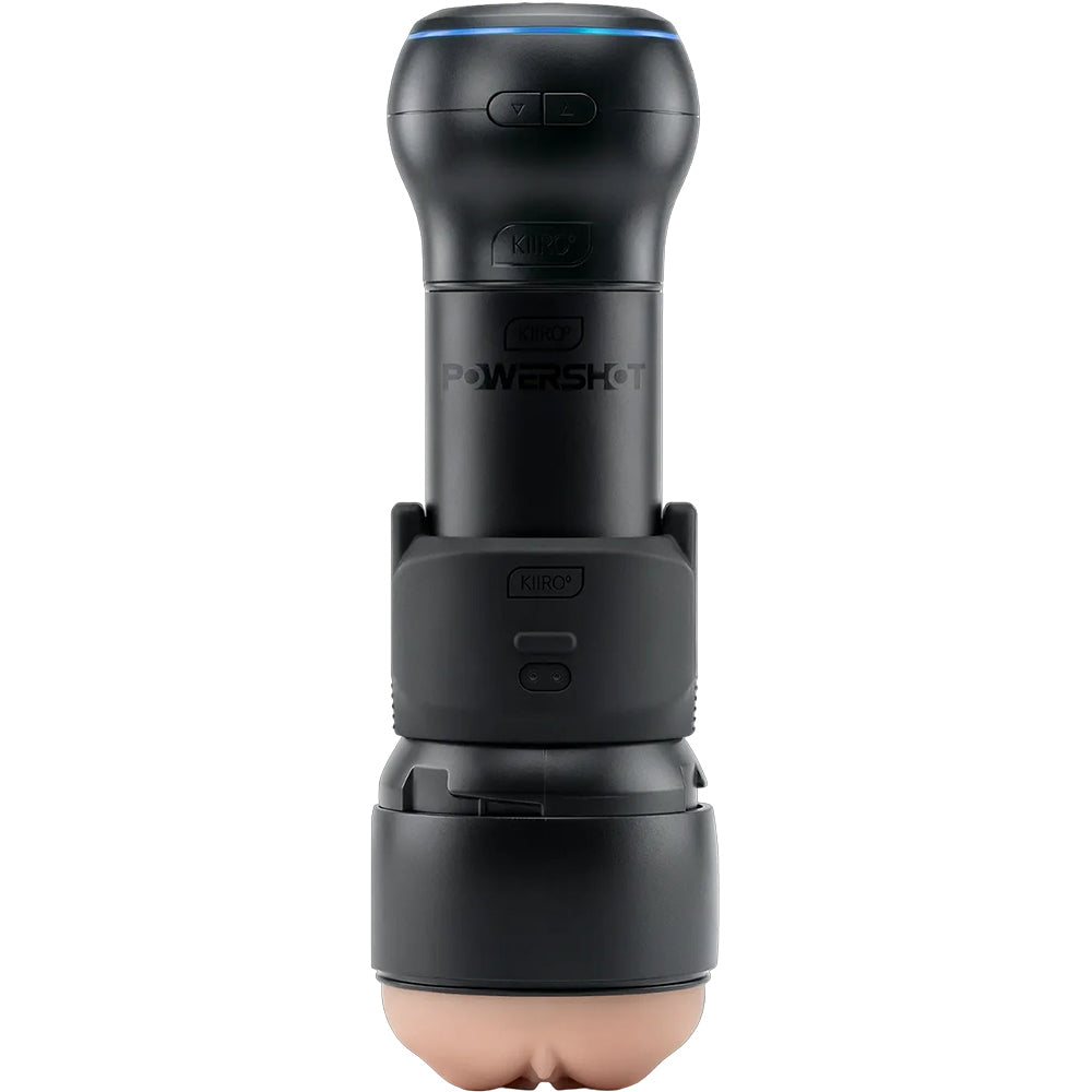Kiiroo PowerShot Compatible Stroker Case showcasing the combined standalone vibrator and stroker design.
