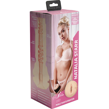 Kiiroo Feel Natalia Starr Stroker Masturbator packaging design showcasing the lifelike male masturbator.