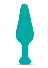 Bodywand 4Play Quiver Rechargeable Butt Plug Aqua in aqua color with a smooth tapered profile.