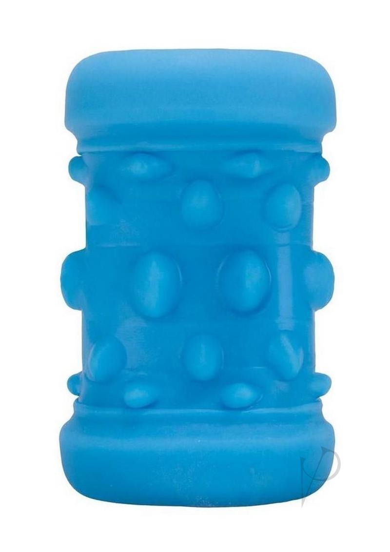 Bodywand 4Play Wavy Grip Stroker Blue featuring a nubby textured surface for enhanced sensation.