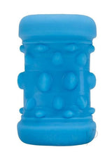 Bodywand 4Play Wavy Grip Stroker Blue featuring a nubby textured surface for enhanced sensation.