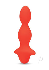 Bodywand 4Play Buzzy Beads Rechargeable Anal Beads Orange - contoured beaded vibrator in vibrant orange.