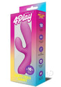 Bodywand 4Play Hoppy Feels Rechargeable Rabbit Vibrator Pink packaging showcasing its features and design.