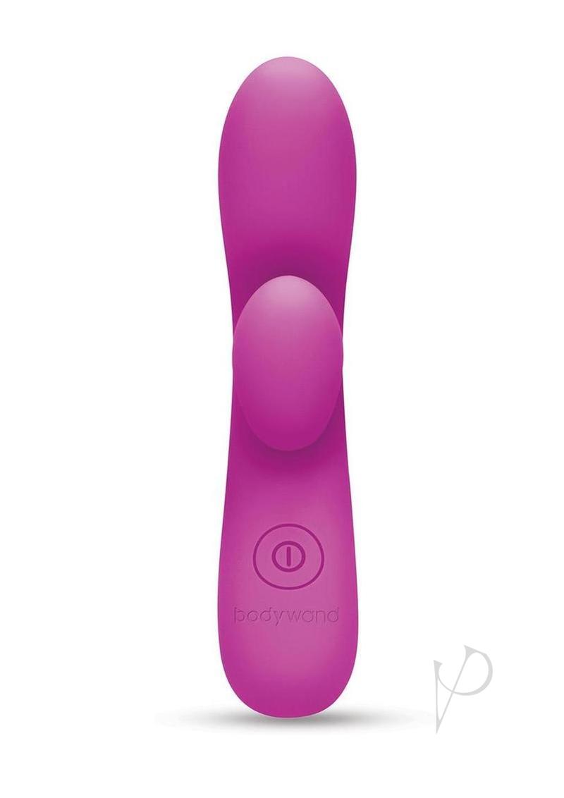 Bodywand 4Play Hoppy Feels Rechargeable Rabbit Vibrator Pink in a sleek design, perfect for dual stimulation.