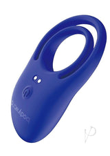 Bodywand 4Play Bonding Time Silicone Cock Ring Navy, a flexible vibrating C-ring for added stimulation.