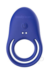 Image of Bodywand 4Play Bonding Time Silicone Cock Ring Navy, a flexible vibrating C-ring with 10 modes.