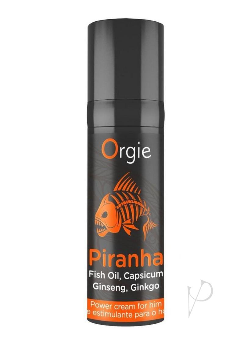 Orgie Piranha Power Cream for Him 0.5 Oz arousal cream with Piranha Fish Oil and Ginseng.