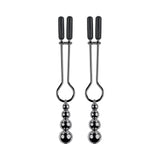 Selopa Beaded Nipple Clamps Stainless Steel Black Chrome