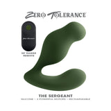 Zero Tolerance The Sergeant Rechargeable Vibrating Prostate Anal Vibe Silicone Green