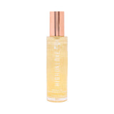 HighOnLove Dry Body Oil Spray bottle with a gold formula for nourishing skin and hair.